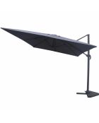 Koriva grauer rechteckiger Offset-Sonnenschirm - 300x400x280 cm