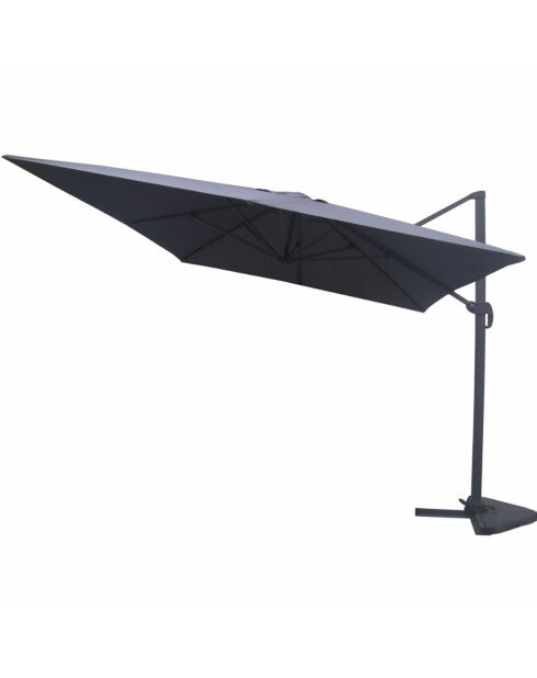 Koriva grauer rechteckiger Offset-Sonnenschirm - 300x400x280 cm