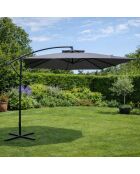 Grauer quadratischer Offset-Sonnenschirm Brindisi - 300x300x220 cm