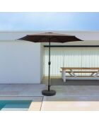 Spetses runder Regenschirm braun - 294x294x245 cm
