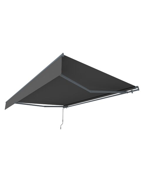 Tenda manuale in alluminio con tela Helino grigia - 395x300x14 cm