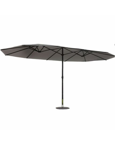 Ombrello doppio diritto ovale grigio Luvina - 270x460x240 cm