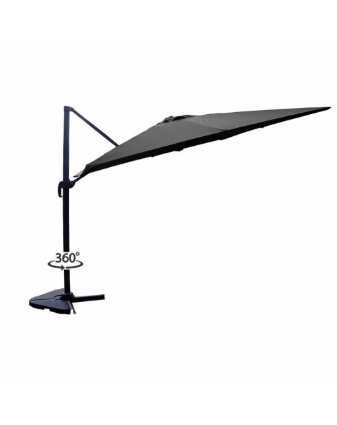 Ivarin Sonnenschirm-Set mit 4 Gewichtsplättchen, grau, 2-teilig