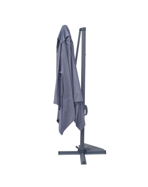 Ivarin Sonnenschirm-Set mit 4 Gewichtsplättchen, grau, 2-teilig