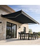 Tenda motorizzata in alluminio con tela Sarena grigia - 395x300x17 cm
