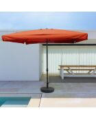 Gaeta quadratischer Terrakotta-Schirm, 295 x 295 cm