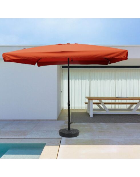 Gaeta quadratischer Terrakotta-Schirm, 295 x 295 cm