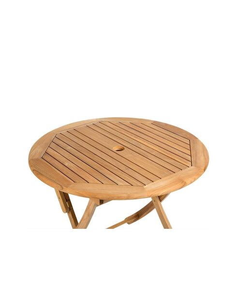 Tavolo rotondo pieghevole 80 cm Thalie marrone - 82x46x75 cm