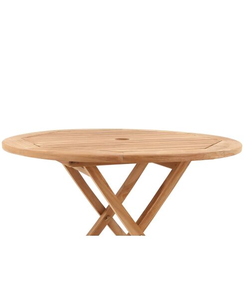 Tavolo rotondo pieghevole 80 cm Thalie marrone - 82x46x75 cm