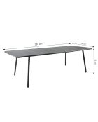 Falcou 10/12 persoons tuintafel donkergrijs - 234x96x72 cm