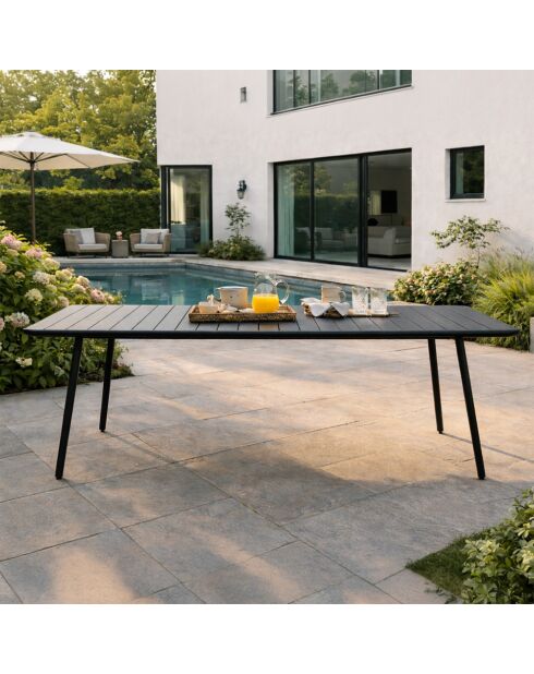 Falcou 10/12 persoons tuintafel donkergrijs - 234x96x72 cm