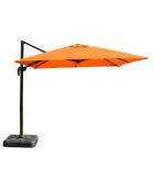Ivarin Sonnenschirm aus Aluminium, quadratisch, drehbar, 300 x 300 x 260 cm, orange
