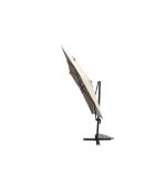 Velora ecru rechteckiger, um 360° drehbarer LED-Offset-Sonnenschirm — 395 x 295 x 270 cm
