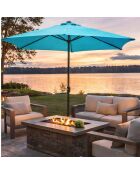 Spetses grauer runder Sonnenschirm - 294x294x245 cm