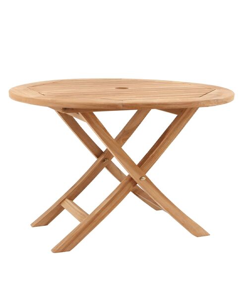 Runder Klapptisch 120 cm Thalie braun - 82x46x75 cm