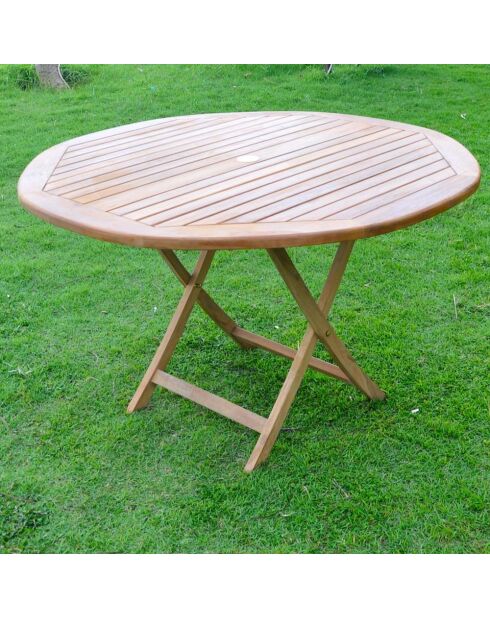 Runder Klapptisch 120 cm Thalie braun - 82x46x75 cm