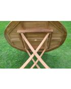 Runder Klapptisch 120 cm Thalie braun - 82x46x75 cm