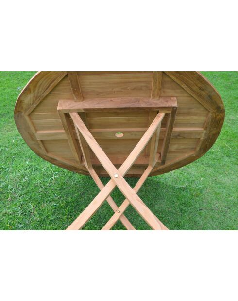 Runder Klapptisch 120 cm Thalie braun - 82x46x75 cm