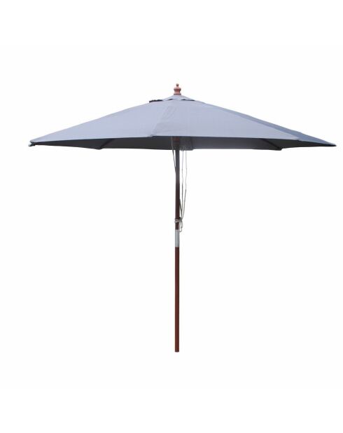 Sombrilla redonda gris Bodoe - 266x266x255 cm