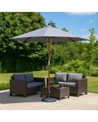 Bodoe grijze ronde parasol - 266x266x255 cm