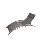 Transat ajustable et empilable avec pieds en acier Winora gris - 168x64x87 cm
