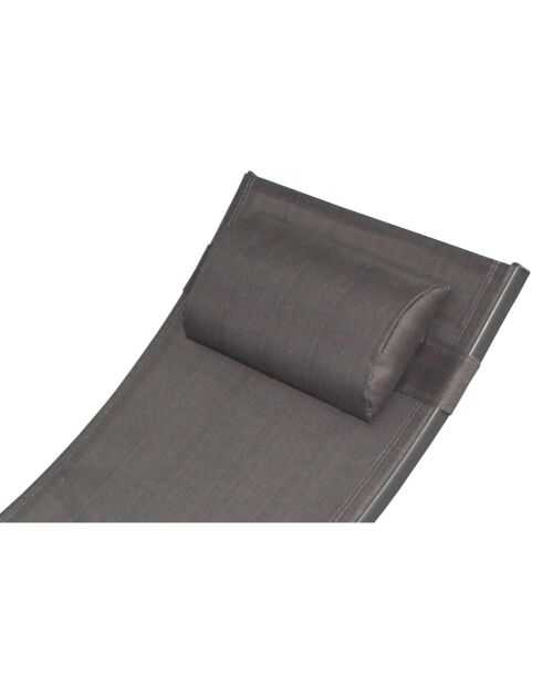 Transat ajustable et empilable avec pieds en acier Winora gris - 168x64x87 cm