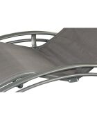 Transat ajustable et empilable avec pieds en acier Winora gris - 168x64x87 cm