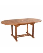 Salon de jardin en teck huilé 6 places avec table ovale et 6 chaises Lobo marron - 7 pièces