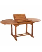 Salon de jardin en teck huilé 6 places avec table ovale et 6 chaises Lobo marron - 7 pièces