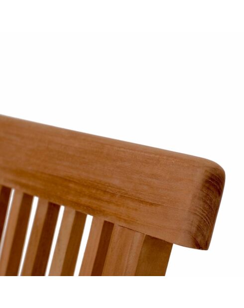 Salon de jardin en teck huilé 6 places avec table ovale et 6 chaises Lobo marron - 7 pièces