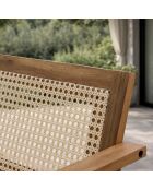 Muebles de jardín de 4 plazas en madera de acacia y bastones de Krabi - 4 piezas
