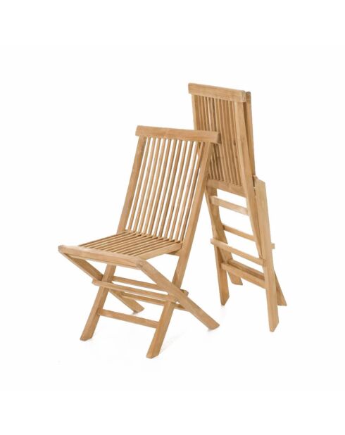 Table de jardin ovale avec 4 chaises et 2 fauteuils en teck Lireno marron - 7 pièces