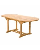 Table de jardin ovale avec 4 chaises et 2 fauteuils en teck Lireno marron - 7 pièces