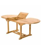 Table de jardin ovale avec 4 chaises et 2 fauteuils en teck Lireno marron - 7 pièces