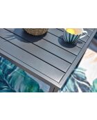 Muebles de jardín bajos con sofá reclinable Marelie gris oscuro - 2 piezas