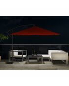 Johan quadratischer LED-Offset-Sonnenschirm, Terrakotta, 300 x 300 x 245 cm