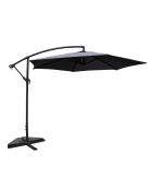 Lioran grauer runder Offset-Sonnenschirm - 300x300 cm