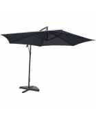 Lioran grauer runder Offset-Sonnenschirm - 300x300 cm