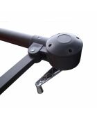 Lioran grauer runder Offset-Sonnenschirm - 300x300 cm