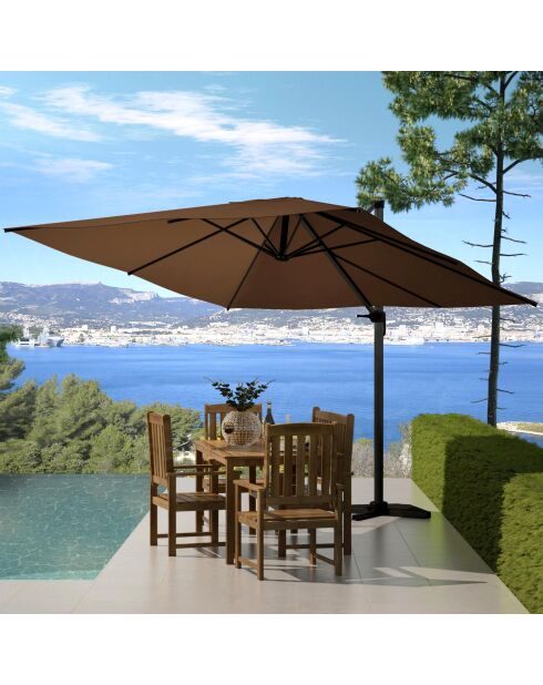 Set ombrellone marrone Ivarin con 4 tessere di pesatura - 2 pezzi
