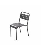 Set mit 6 dunkelgrauen Falcou Stahlstühlen - 43x59x79 cm
