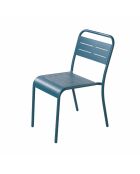 Lot de 6 chaises en acier Falcou bleues - 43x59x79 cm