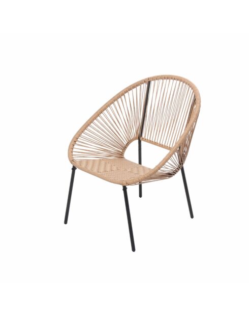 Muebles de jardín, 2 sillones y mesa de café Verano natural - 3 piezas