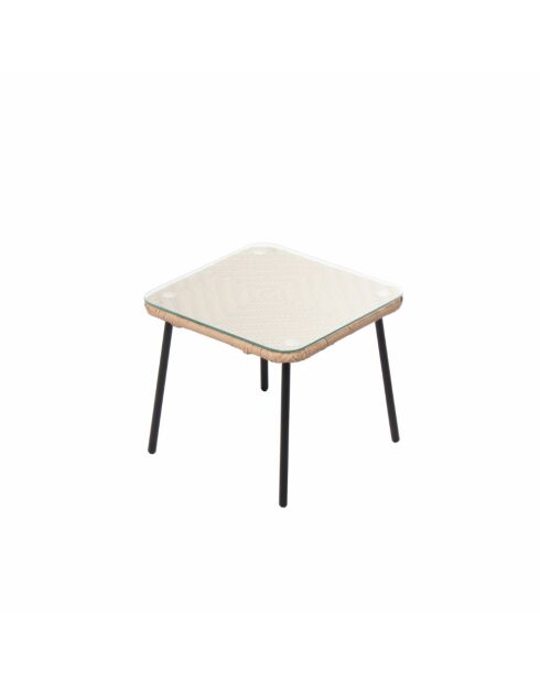 Muebles de jardín, 2 sillones y mesa de café Verano natural - 3 piezas