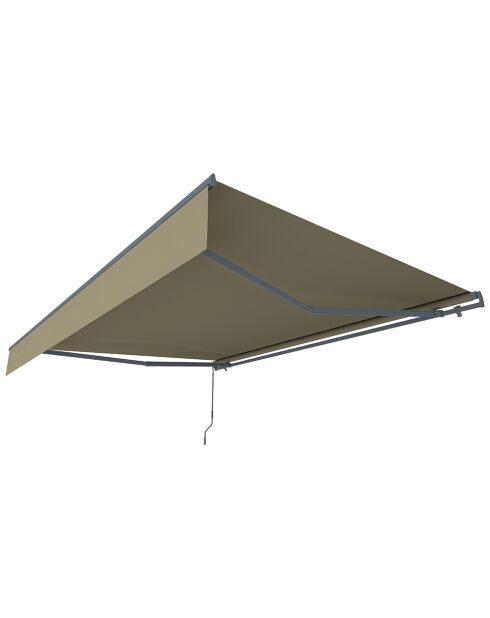 Tenda manuale in alluminio con tela Helino taupe - 395x300x14 cm