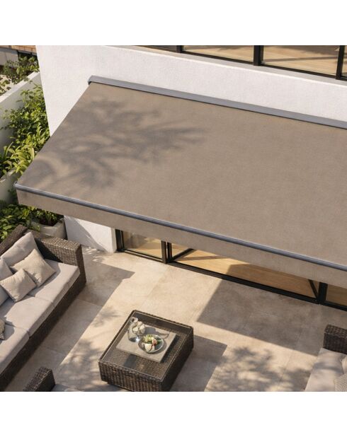 Tenda manuale in alluminio con tela Helino taupe - 395x300x14 cm