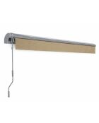 Manuelle Aluminiummarkise mit taupefarbener Leinwand von Helino - 395x300x14 cm