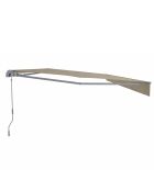 Manuelle Aluminiummarkise mit taupefarbener Leinwand von Helino - 395x300x14 cm