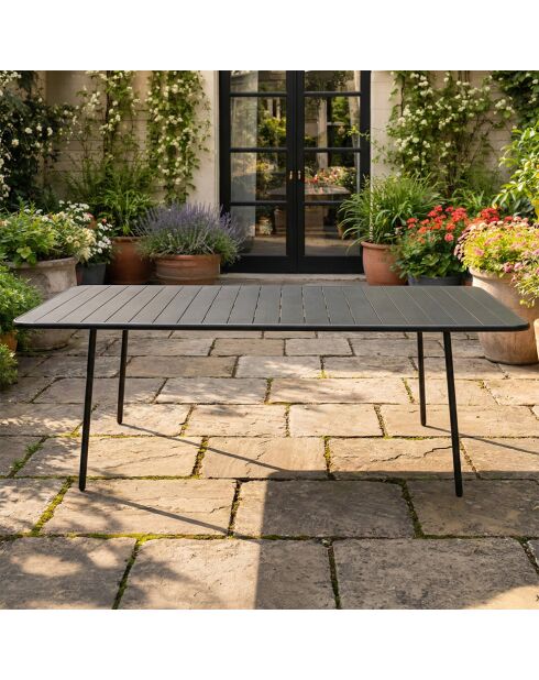 Falcou Gartentisch 8/10 Sitze dunkelgrau - 200x80x72 cm