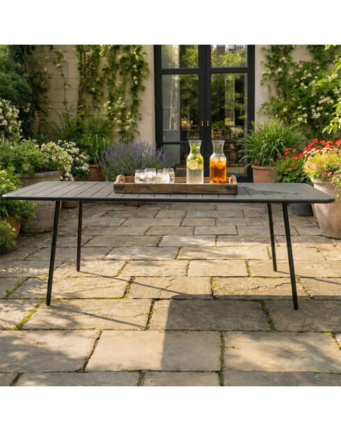 Falcou Gartentisch 8/10 Sitze dunkelgrau - 200x80x72 cm
